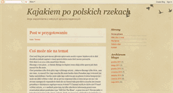 Desktop Screenshot of mojekajakarstwo.blogspot.com