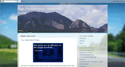 Desktop Screenshot of highperformanceleadership.blogspot.com