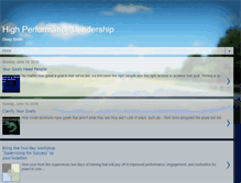 Tablet Screenshot of highperformanceleadership.blogspot.com