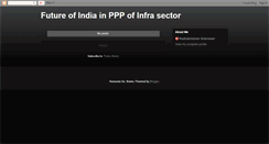 Desktop Screenshot of pppinfraindia.blogspot.com