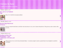 Tablet Screenshot of gennyandjane.blogspot.com