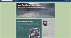 Desktop Screenshot of anoutdoornotebook.blogspot.com