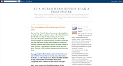 Desktop Screenshot of beaworldherobetterthanabillionaire.blogspot.com