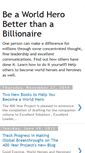 Mobile Screenshot of beaworldherobetterthanabillionaire.blogspot.com