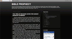 Desktop Screenshot of bibleprophecy2us.blogspot.com
