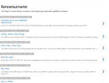 Tablet Screenshot of koreansurname.blogspot.com