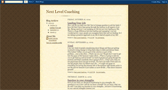 Desktop Screenshot of coaching2thenextlevel.blogspot.com