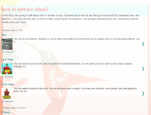 Tablet Screenshot of howtosurviveschool101.blogspot.com