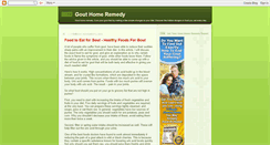 Desktop Screenshot of gout-home-remedy.blogspot.com