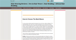 Desktop Screenshot of hair-weaving.blogspot.com