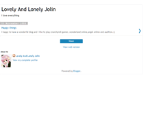 Tablet Screenshot of lovelyandlonelyjolin.blogspot.com