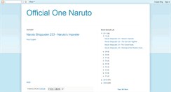 Desktop Screenshot of official-one-naruto.blogspot.com