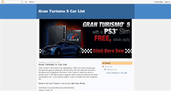 Desktop Screenshot of granturismo5carlist.blogspot.com