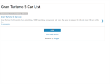 Tablet Screenshot of granturismo5carlist.blogspot.com