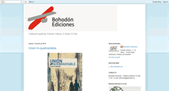 Desktop Screenshot of bohodon-ediciones.blogspot.com