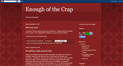 Desktop Screenshot of enough-of-the-crap.blogspot.com