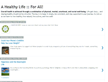 Tablet Screenshot of ahealthylifeforall.blogspot.com