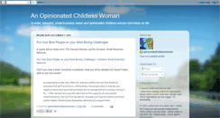 Desktop Screenshot of opinionatedchildlesswoman.blogspot.com