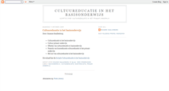 Desktop Screenshot of cultuureducatieinhetbasisonderwijs.blogspot.com