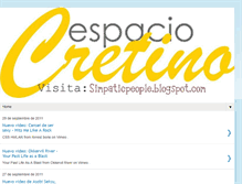 Tablet Screenshot of espaciocretino.blogspot.com