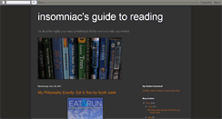 Desktop Screenshot of insomniacsguidetoreading.blogspot.com