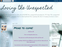 Tablet Screenshot of lovingtheunexpected.blogspot.com