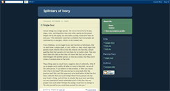 Desktop Screenshot of ivorysplinters.blogspot.com