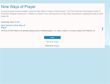 Tablet Screenshot of ninewaysofprayer.blogspot.com