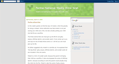 Desktop Screenshot of parshashashavua.blogspot.com