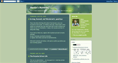 Desktop Screenshot of martinsmumbles.blogspot.com