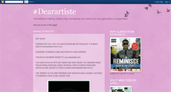 Desktop Screenshot of dearartiste.blogspot.com