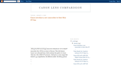 Desktop Screenshot of canon-lens-comparision.blogspot.com