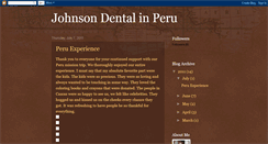 Desktop Screenshot of johnsondentalinperu.blogspot.com