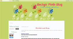 Desktop Screenshot of beckysmathblog.blogspot.com