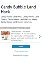 Mobile Screenshot of candybubblelandcheat.blogspot.com