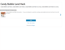 Tablet Screenshot of candybubblelandcheat.blogspot.com