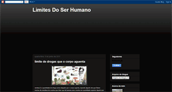 Desktop Screenshot of limitesdserhumano.blogspot.com