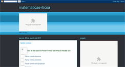 Desktop Screenshot of matematicas-iticsa.blogspot.com