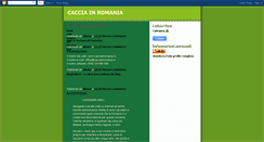 Desktop Screenshot of cacciainromania.blogspot.com