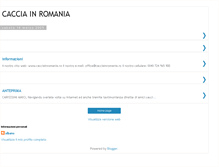 Tablet Screenshot of cacciainromania.blogspot.com