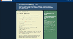 Desktop Screenshot of invest-help.blogspot.com