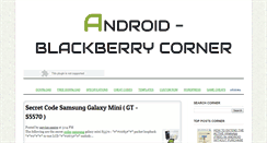 Desktop Screenshot of android-blackberrycorner.blogspot.com