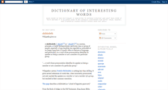 Desktop Screenshot of dictionaryofinterestingwords.blogspot.com