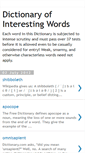 Mobile Screenshot of dictionaryofinterestingwords.blogspot.com