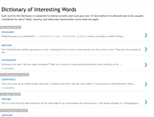 Tablet Screenshot of dictionaryofinterestingwords.blogspot.com