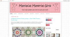 Desktop Screenshot of maniacalmaterialgirls.blogspot.com