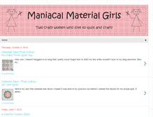 Tablet Screenshot of maniacalmaterialgirls.blogspot.com