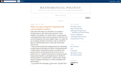 Desktop Screenshot of mathpolitics.blogspot.com