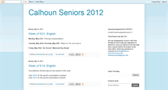 Desktop Screenshot of calhounseniors2012.blogspot.com