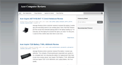 Desktop Screenshot of acercomputerreviews.blogspot.com